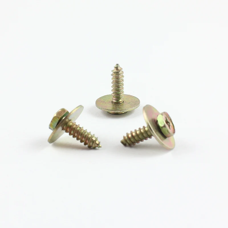 100Pcs Metal Self Tapping Screw Rivet 6mm Hole Fits Fender Car Fastener Cross Screws