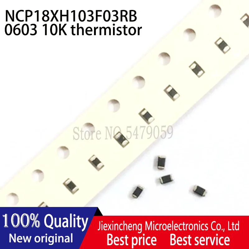 Termistore 100 pezzi 10K OHM 3380K 0603 SMD NCP18XH103F03RB