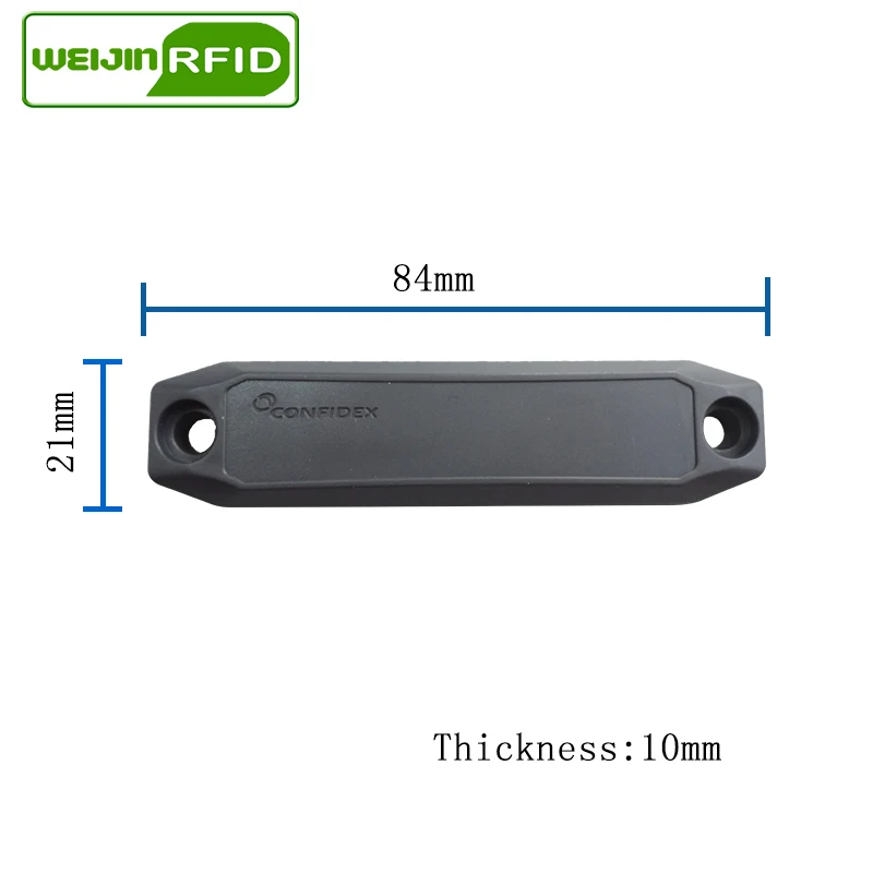 UHF RFID anti-metal tag confidex ironside slim 915mhz 868mhz Impinj Monza4QT EPCC1G2 6C durable ABS smart card passive RFID tags