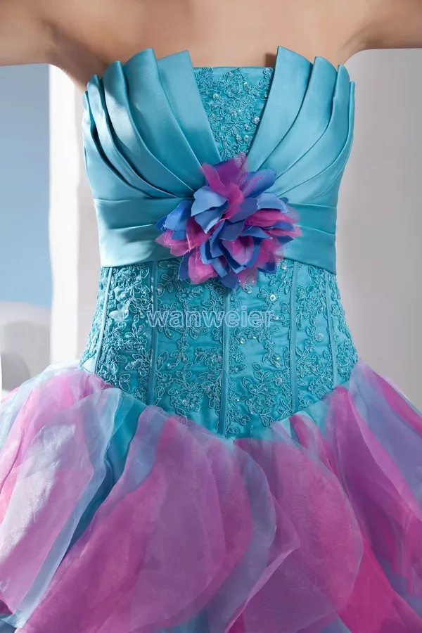 Vestido 15 anos 2021 novo para a graduação artesanal rosa flor traje renda de volta sempre muito colorido baile vestidos de casamento sob medida