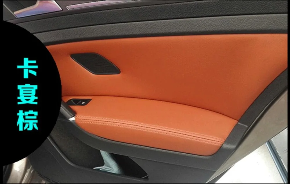 For Volkswagen Golf 7 mk7 2014 2015 2016 2017-2018 -2020 Microfiber Leather Car Door Armrest Panel Protective Cover Car Interior