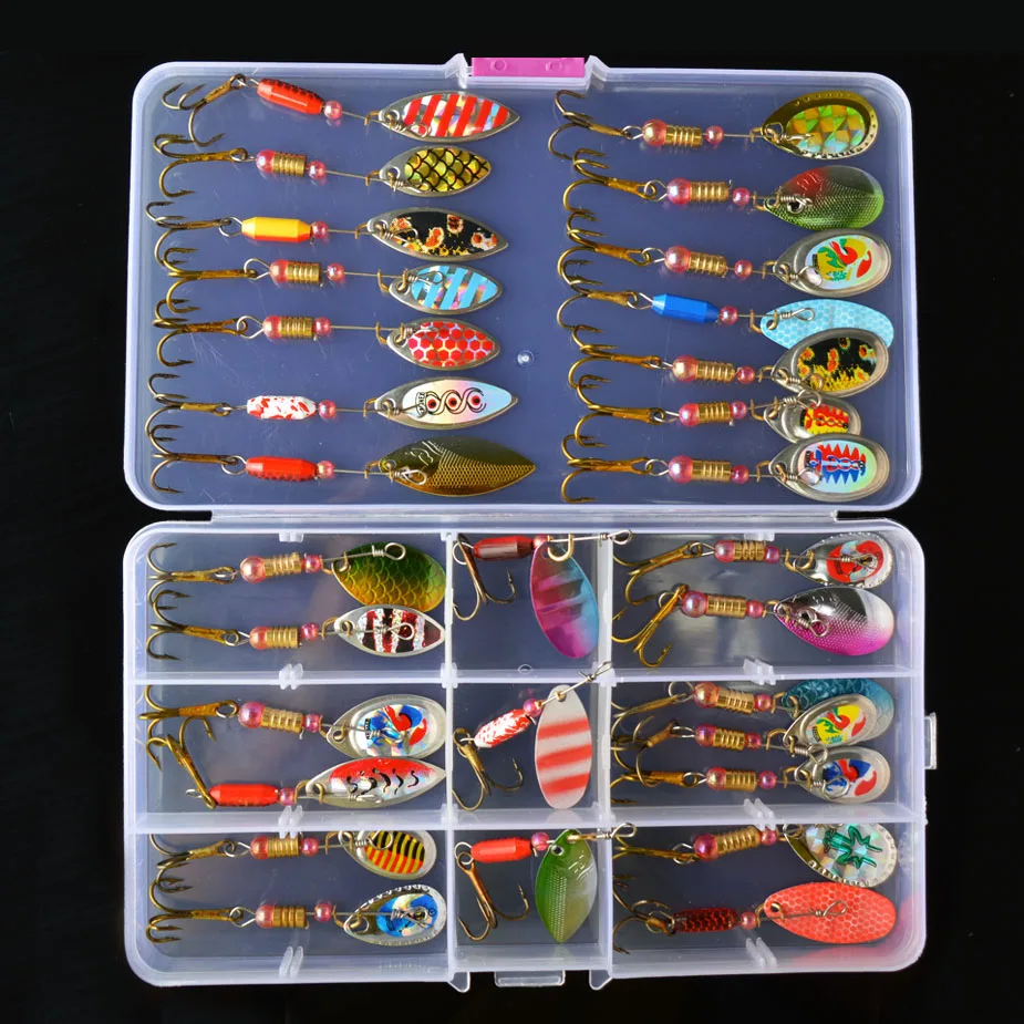 TOMA Spoon Lure Set Spinner bait 2-7g Trout Pike Metal Fishing lures Kit Crankbait Fresh/Salt Water Isca Artificial Hard Bait