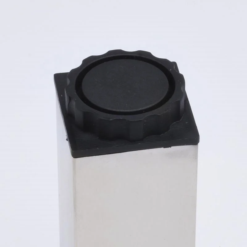 Pie de gabinete de aluminio, soporte de altura ajustable para muebles, cojinete de 60kg por pieza, mesa, sillas, cama, sofá, pies cuadrados, hardware