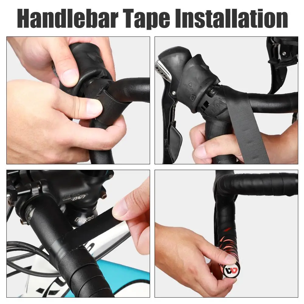 WEST BIKING Bicycle Handlebar Tape With 2 Bar Plugs Road Bike Accessories Soft EVA Breathable Non-slip Cycling Belt Straps