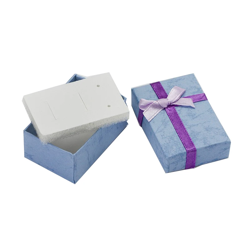 60pcs Jewelry Box Earrings Necklace Rings Gift Box Packaging High Quality Paper Jewelry Display with White Sponge