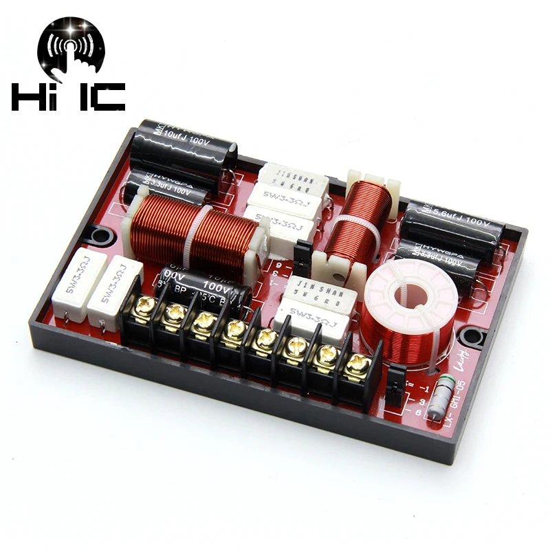 1Pcs 3 Way HiFi Car Audio Treble + Midrange + Bass 3 Units Crossover Speaker Frequency Divider Crossover Filters 120W-150W