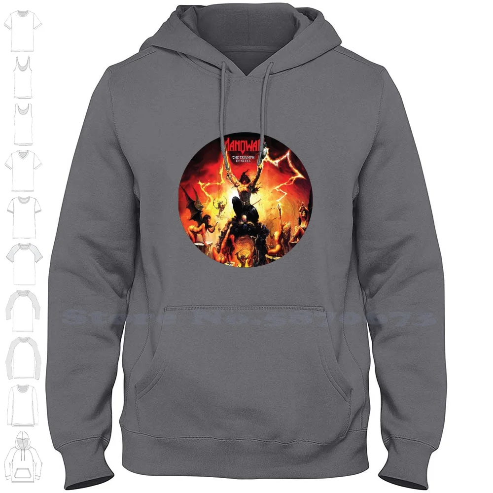 Manowar Long Sleeve Hoodie Sweatshirt Manowar Manowar Band Manowar Music Manowar The Of Steel Manowar The Of Steel Heavy Metal