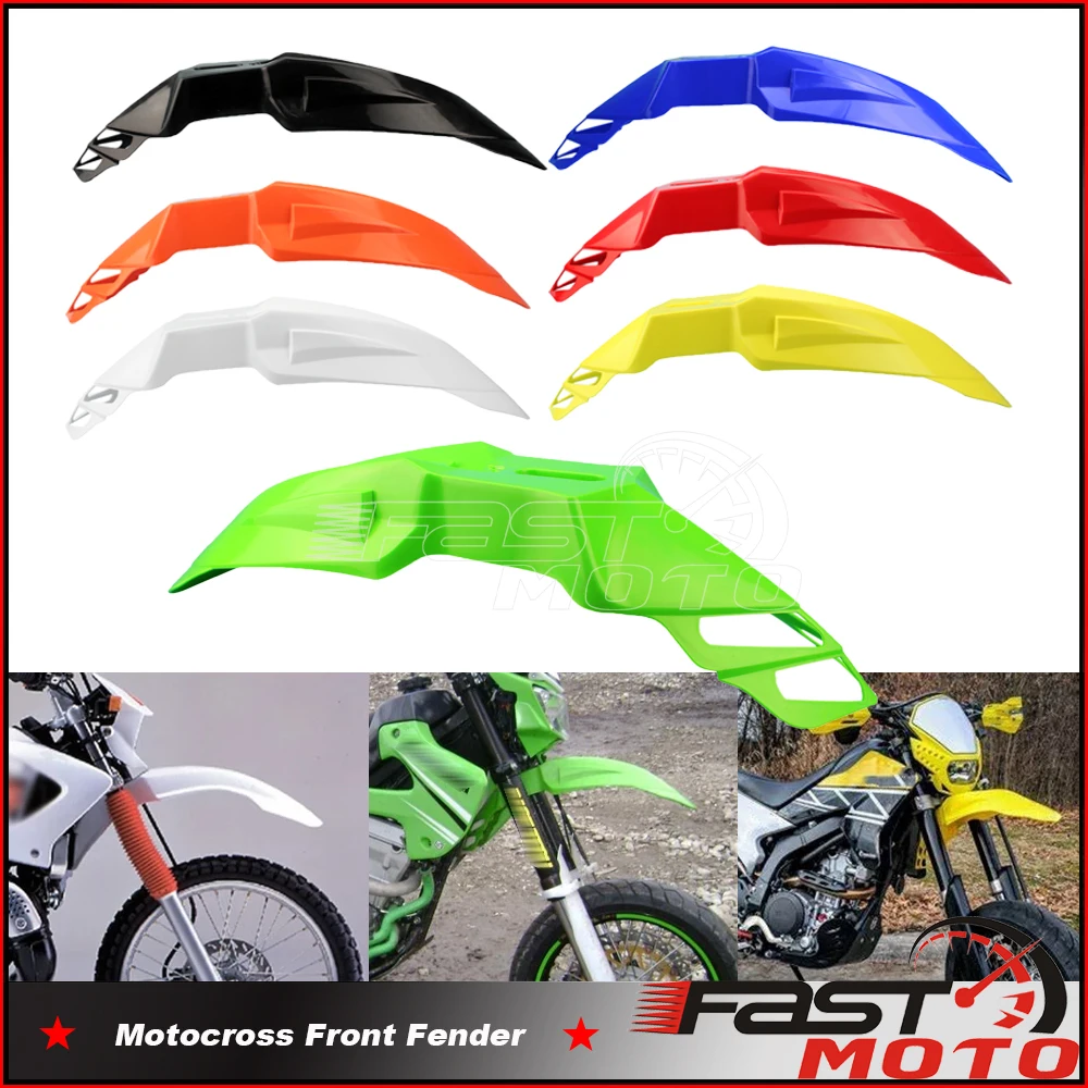 Universal 7 Colors Motorcycle Off Road Plastic Front Mudguard For Kawasaki KLR KLX KX 110 140 250 450 650 Motocross Front Fender