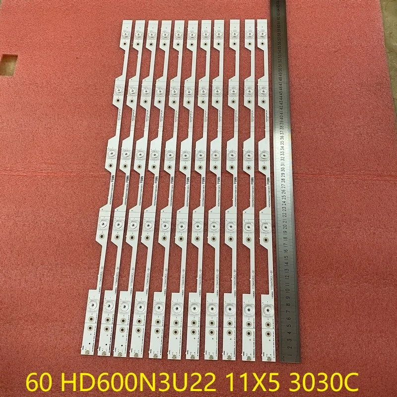 11pcs/set 5LED LED backlight Strip for Sharp LC-60P6070U 60DU6070 Hisense H60NEC5600 HD600N3U22-L2B HE60QZMN HD600N3U22