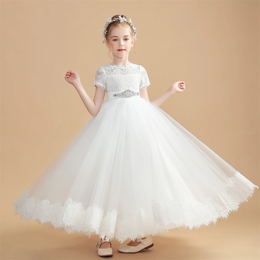 Princess Flower Girl Dress Wedding Ceremony Choir First Communion Birthday Event Party Show Pageant Junior Bridesmaid For Kids