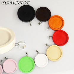 10 Pcs Hout Cabochon Base Fit 12 20 25 30 Mm Blank Rvs Sluiting Hanger Trays Diy Ketting Maken sieraden Accessoires