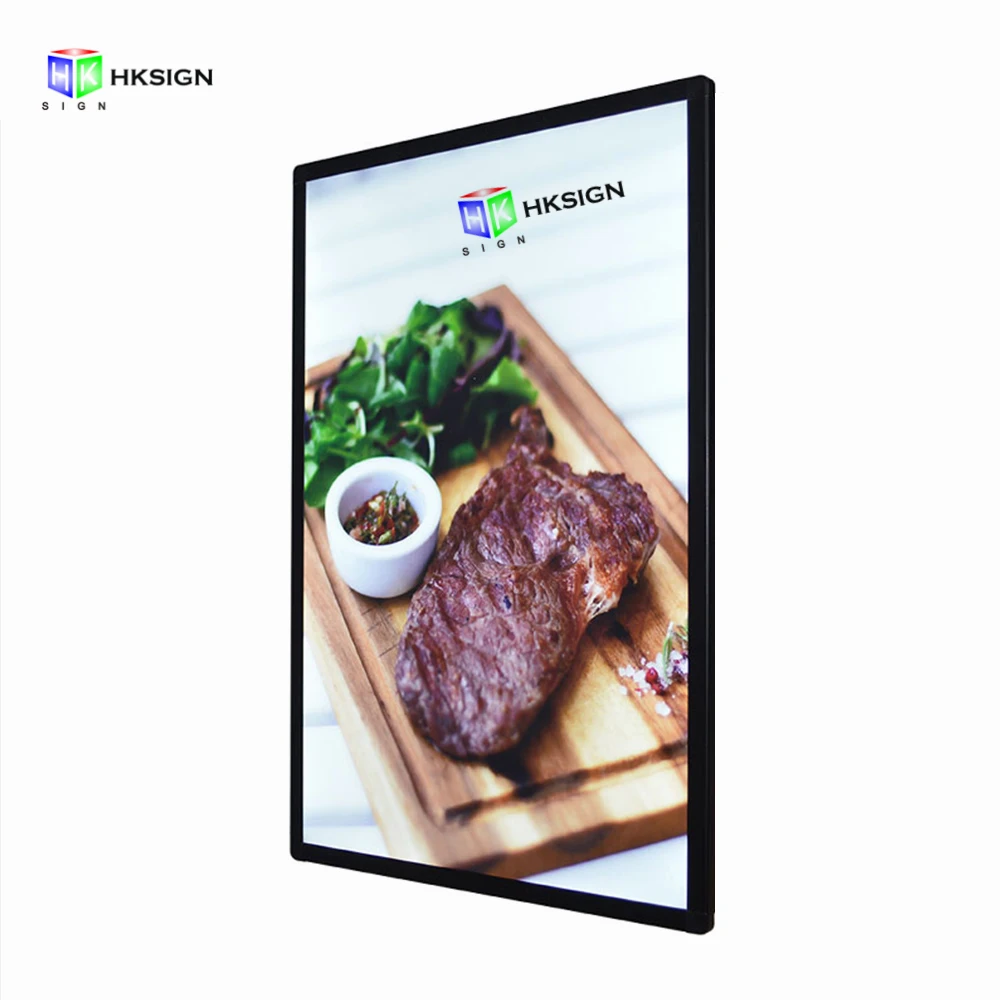 photo frame montagem na parede led poster frame publicidade aluminio snap clip quadro caixa de luz sinal titular exibicao 18x24 01