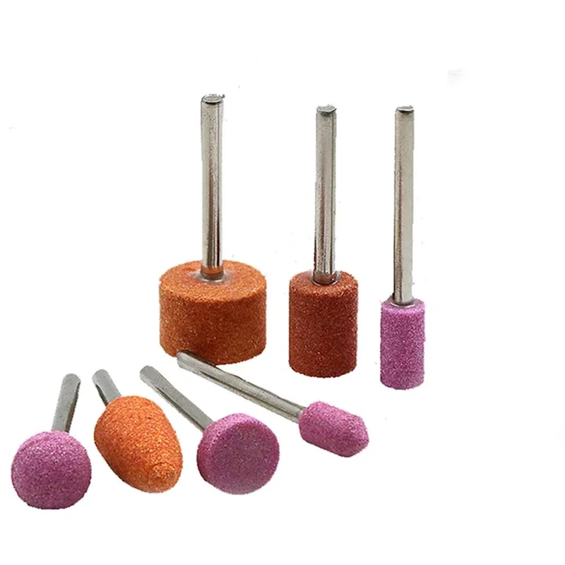 연마 장착 스톤 포인트 전기 그라인딩 액세서리 Dremel 로타리 전동 공구 용, 연마 헤드 휠 도구, 10 개