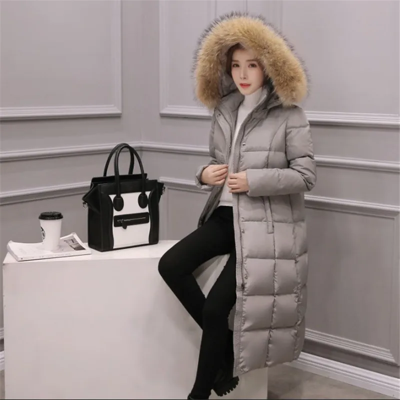 2023 Down Jacket Women's Fur Collar White Duck Down Slim Warm Winter Coat Casacos De Inverno Feminino Thick Coats WXF129 s