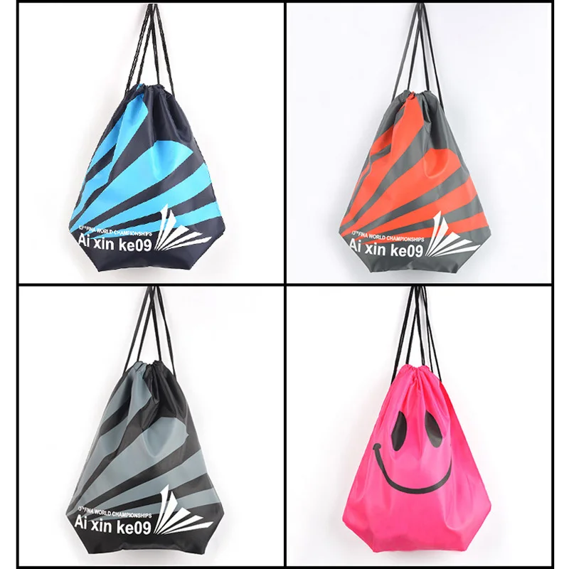 Waterproof Beach Light Drawstring Bag Swimming Hiking Storage Shoulder Bag Unisex Casual Solid Big Capacity Storage Bag