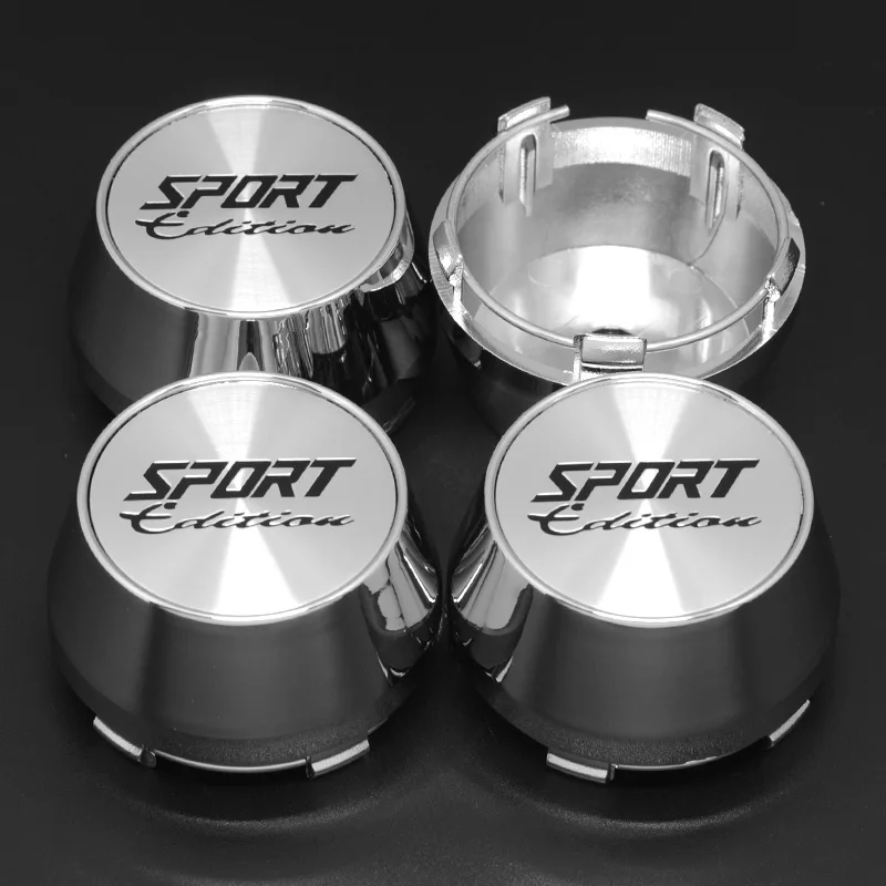 4PCS Universal High Quality 60MM Car Wheel Rim Center Hub Cap SPORT Edition Logo Wheel Hubcap Refit Decorative Cover