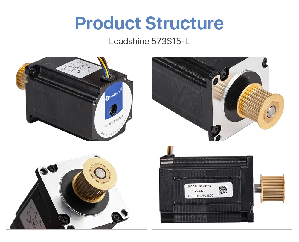 Cloudray Leadshine 3-Phasen-Schrittmotor 573S15 573S15-L für NEMA23 5,8 A Länge 76 mm Welle 8 mm – Detail 6