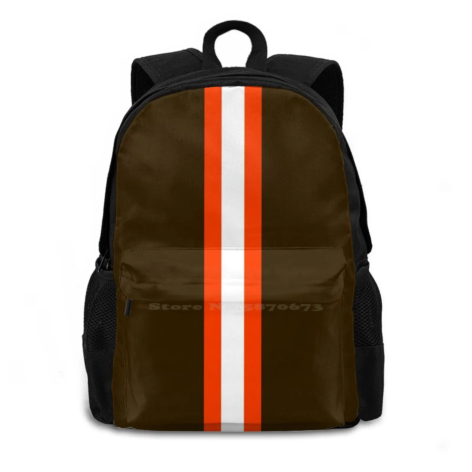 Colors New Arrivals Unisex Bags Casual Bag Backpack Brown Orange White Ohio Football Cle Football Fans Fan Lover Sports Hometown