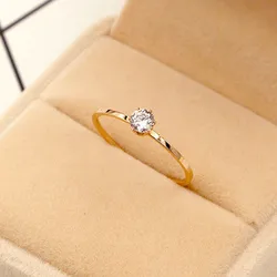 Love Jewelry Titanuim Steel Rose Gold Color Ring CZ Crystal Ring For Women Couple Finger Rings Wedding  Size 3-10 KK005-6