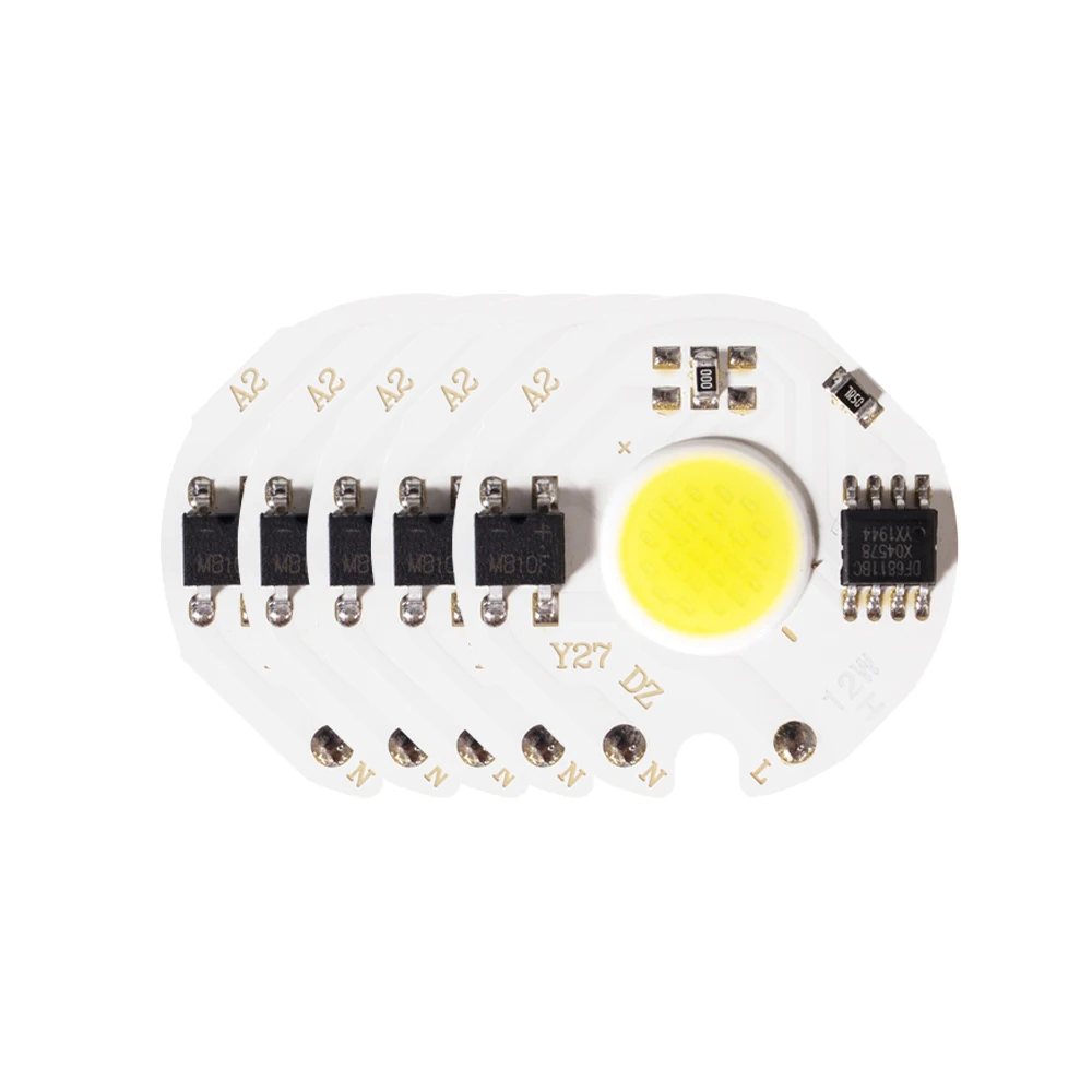 

Y27 LED COB чип 3 Вт/5 Вт/7 Вт/10 Вт/12 Вт 220 В Smart IC без драйвера Светодиодная лампа DIY прожектор точечный аксессуар