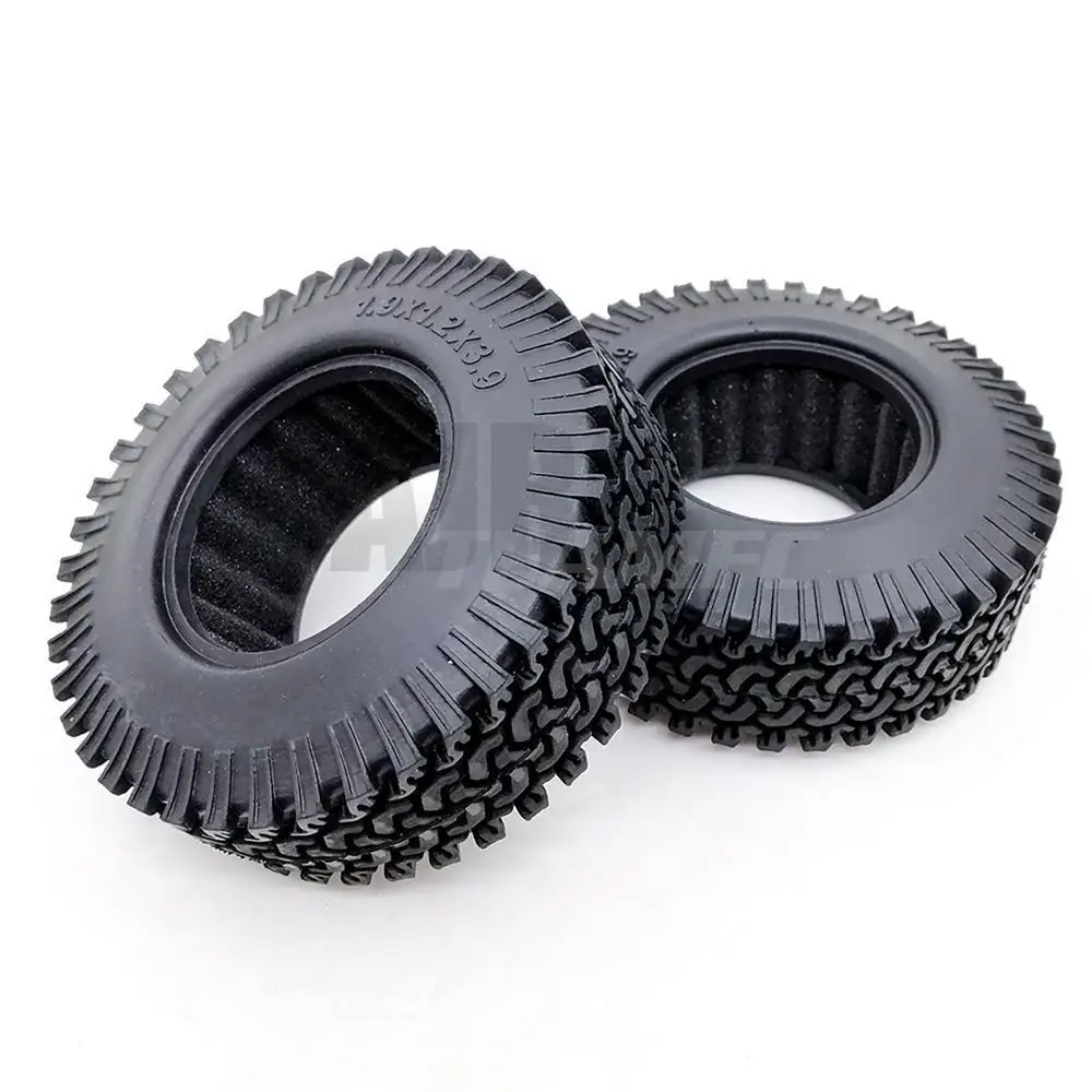 4pcs Rc 1:10 Crawler Beadlock Wheels Tire 1.9 Inch Rubber Wheel Tire 98mm Tyre For Rc Car Tamiya Truck Axial Scx10 D90