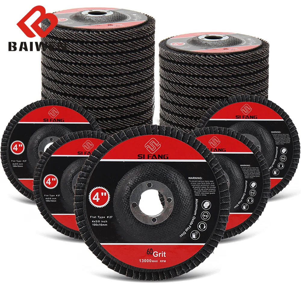 10Pcs 100mm 4inch Professional Flap Discs 60-320Grit Sanding Disk Grinding Wheels Blades For Angle Grinder Abrasive Accessories