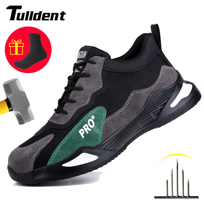 Male Steel Toe Work Safety Boot Lightweight Breathable Anti-smashing Stab-Resistant Non-slip Casual Sneaker Security Boots