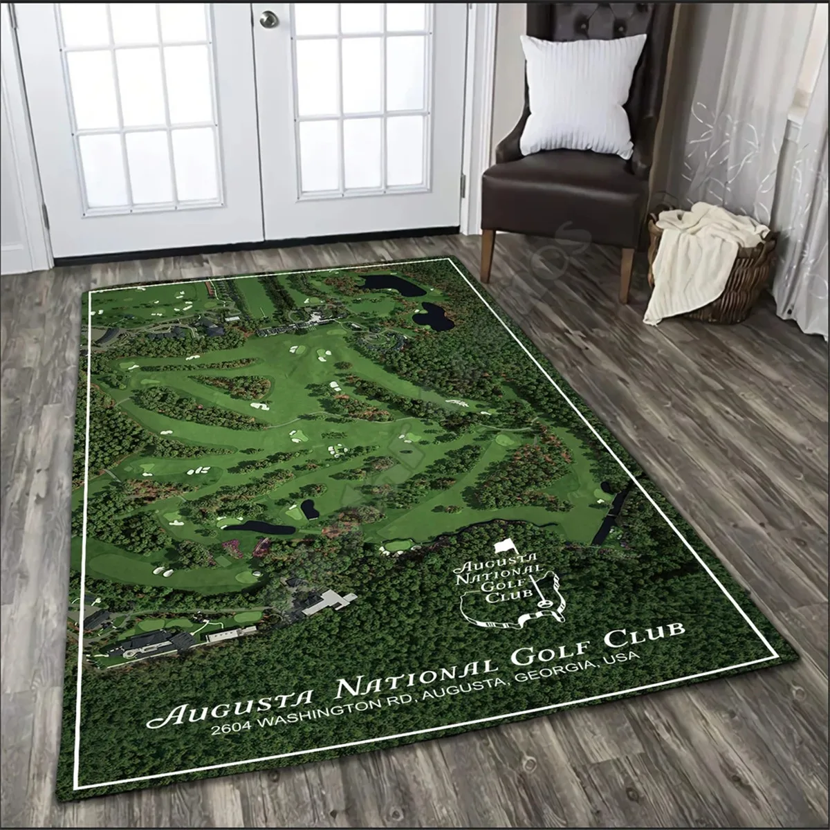 

Erugear Augusta National Golf Club Rug 3D All Over Printed Non-slip Mat Dining Room Living Room Soft Bedroom Carpet