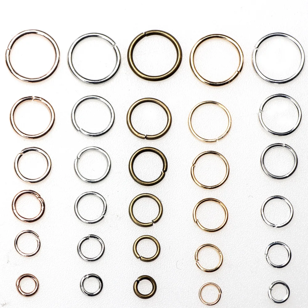 Jump Ring 4/5/6/7/8/10mm Link Loop 0.7/0.8/1.0MM Wire Diameter KC、Rose Gold/Rhodium/Bronze DIY Jewelry Making Connector