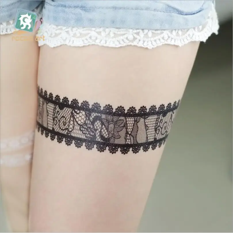 Jewelry Water Transfer Tattoo Stickers Women Body Chest Art Temporary Tattoo Girl Waist Bracelet Flash Tatoos Flower T1882