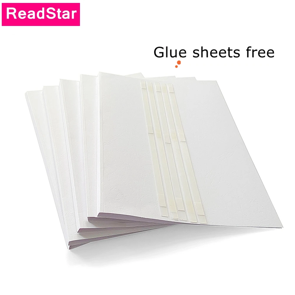 Imagem -02 - Livro de Capa de Encadernação Térmica Readstar a4 a5 Imprimível Papel Grained Cor Branca Face Inner Glue Sheets 230g 10 Pcs por Lote