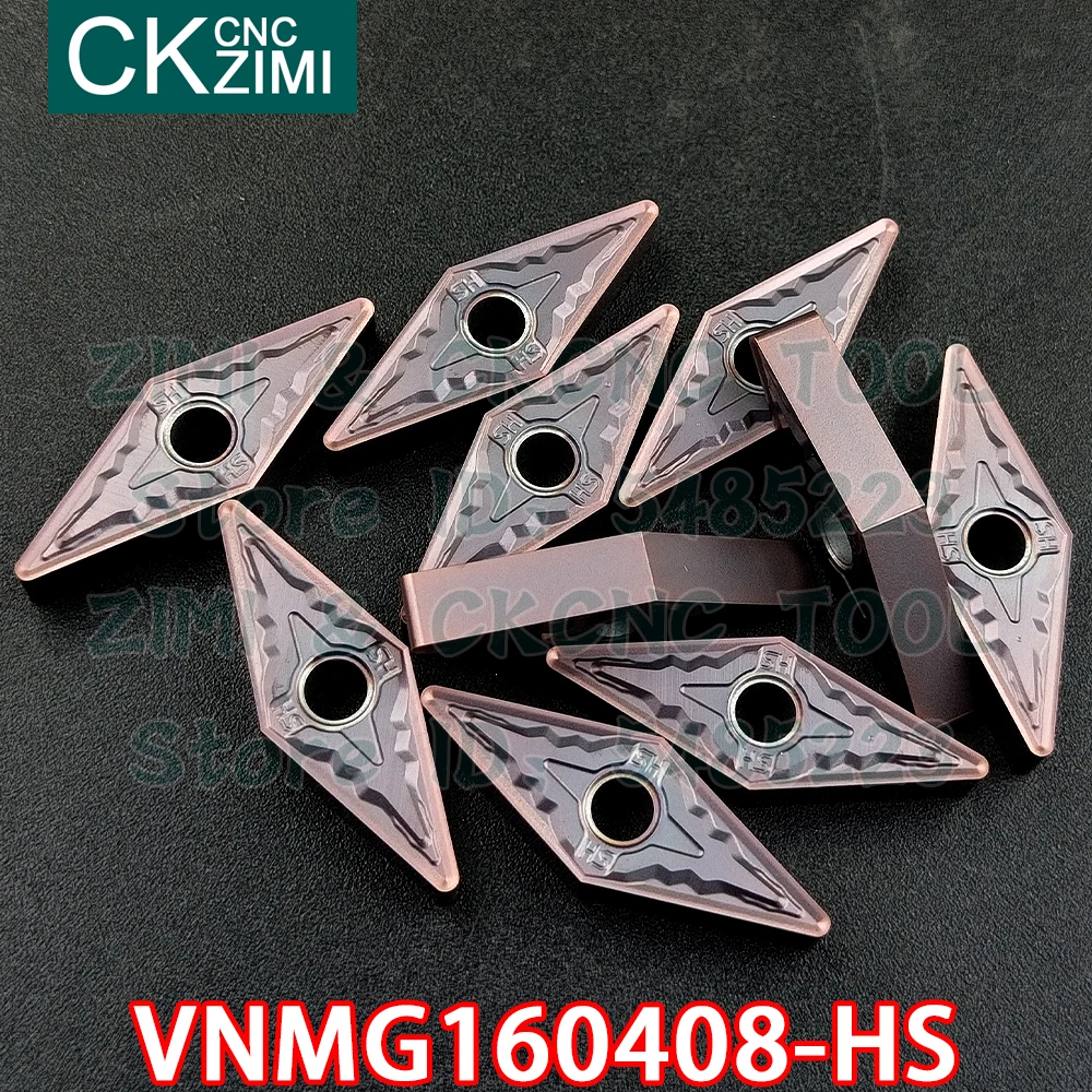 VNMG160408-HS VNMG 160408 HS كربيد إدراج الخارجية تحول إدراج أدوات آلات التصنيع باستخدام الحاسب الآلي مخرطة معدنية أدوات لالفولاذ المقاوم للصدأ