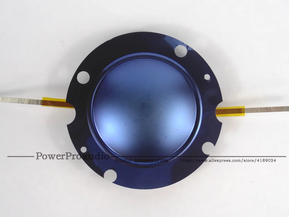 2 peças 32mm eletro voz azul diafragma de titânio 8 ohm bobina de voz de fio plano de alumínio para alto-falantes dh2010 dh3 2010a