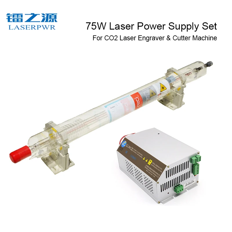 LASERPWR 80W Z80 Laser Power Supply+RECI W1 CO2 Glass Tube Set 110V/220V for 50w-80w Laser Cutter/Engraver Machine MDF Acrylic