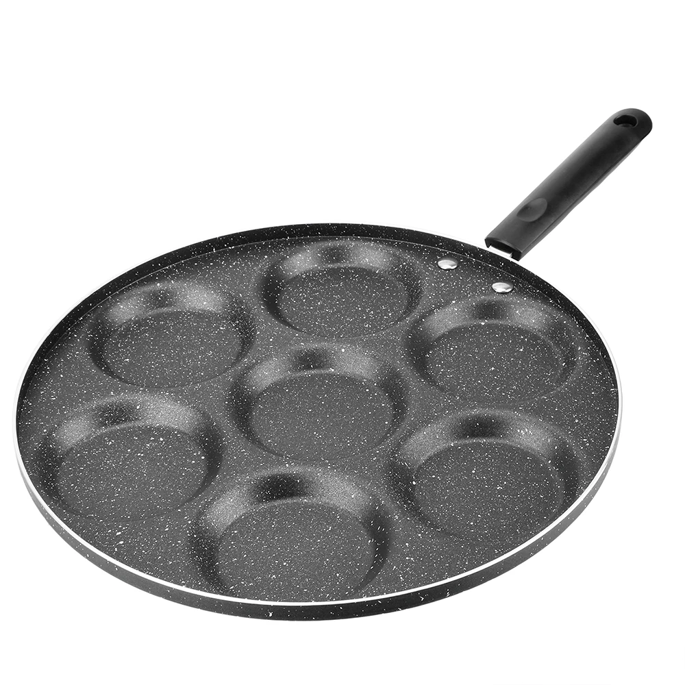 Non-stick Egg Pancake Steak Pan 4/5/7-hole Frying Pot Breakfast Maker Creative No Oil-smoke Thickened Omelet Pan