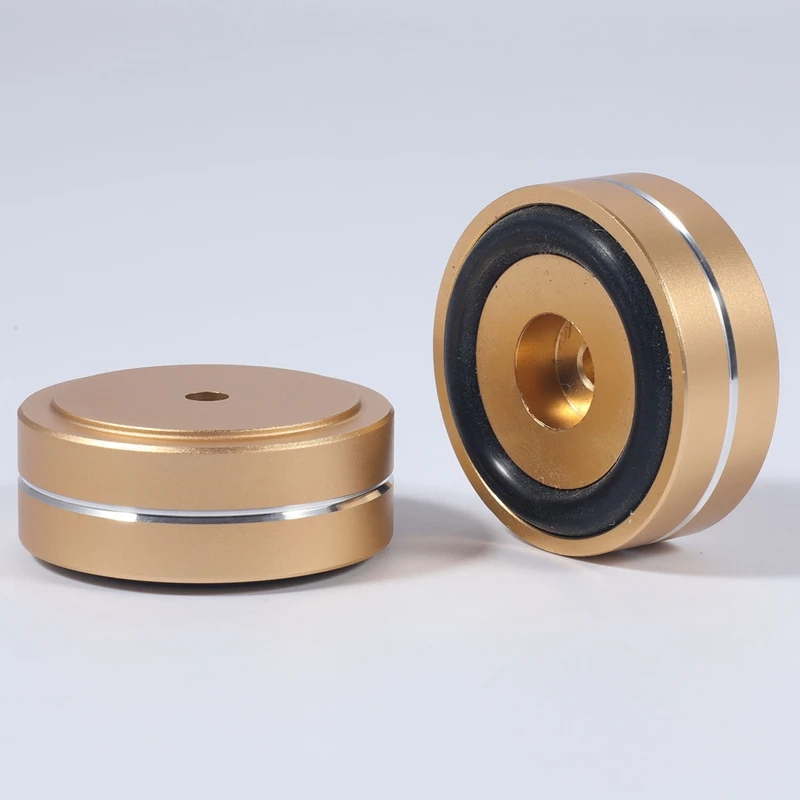 4PCS Turntable Isolation Feet Pads Aluminum Speaker Spikes Stand Foot Cones Base Mat for Audio Sound Amplifier