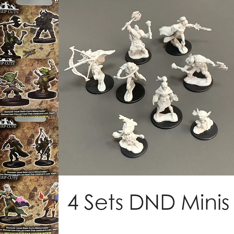 Bundle Board Game Miniatures Dwarf Fighter Goblins Wizards Vampires Model Role Playing Thumbnails TRPG