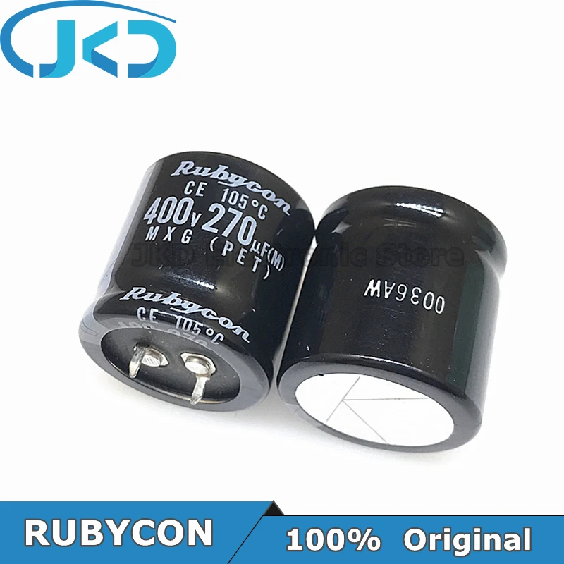 

4pcs/10pcs RUBYCON 270UF 400V 30*30mm 270UF400V 400V270UF 30x30mm Aluminum Electrolytic Capacitor