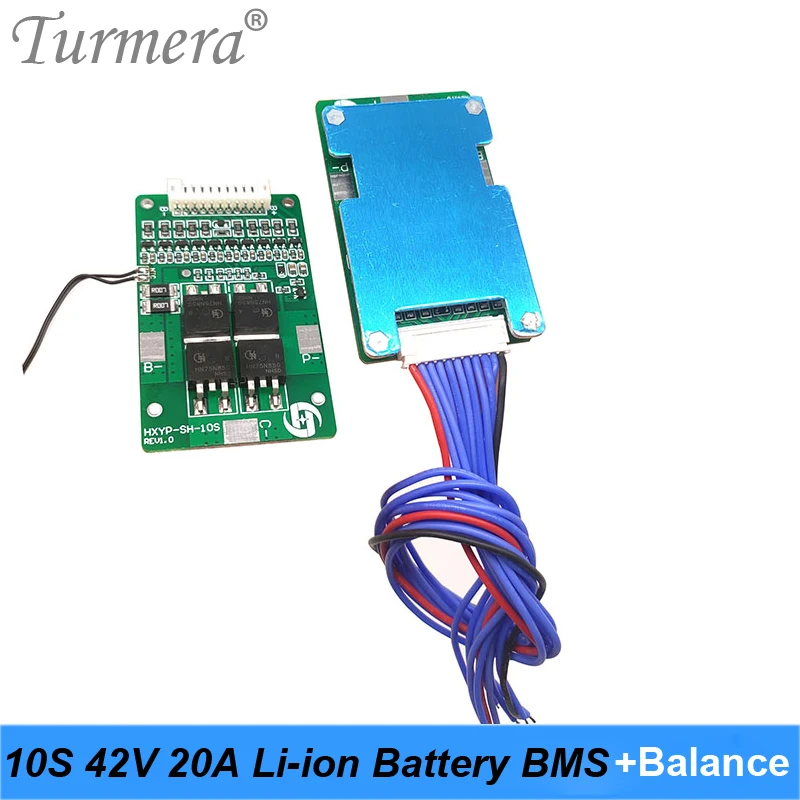 Turmera 10S 36V 42V 20A bateria litowa BMS z balansem i PTC PCM płyta ochronna do e-skuterów i akumulatorów rowerowych