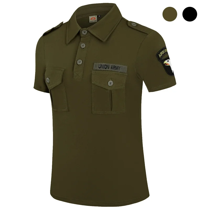 Polo Women Shirt Casual Union Army Airborne Elastic Cotton Military Tactical Comfort Women's Polos