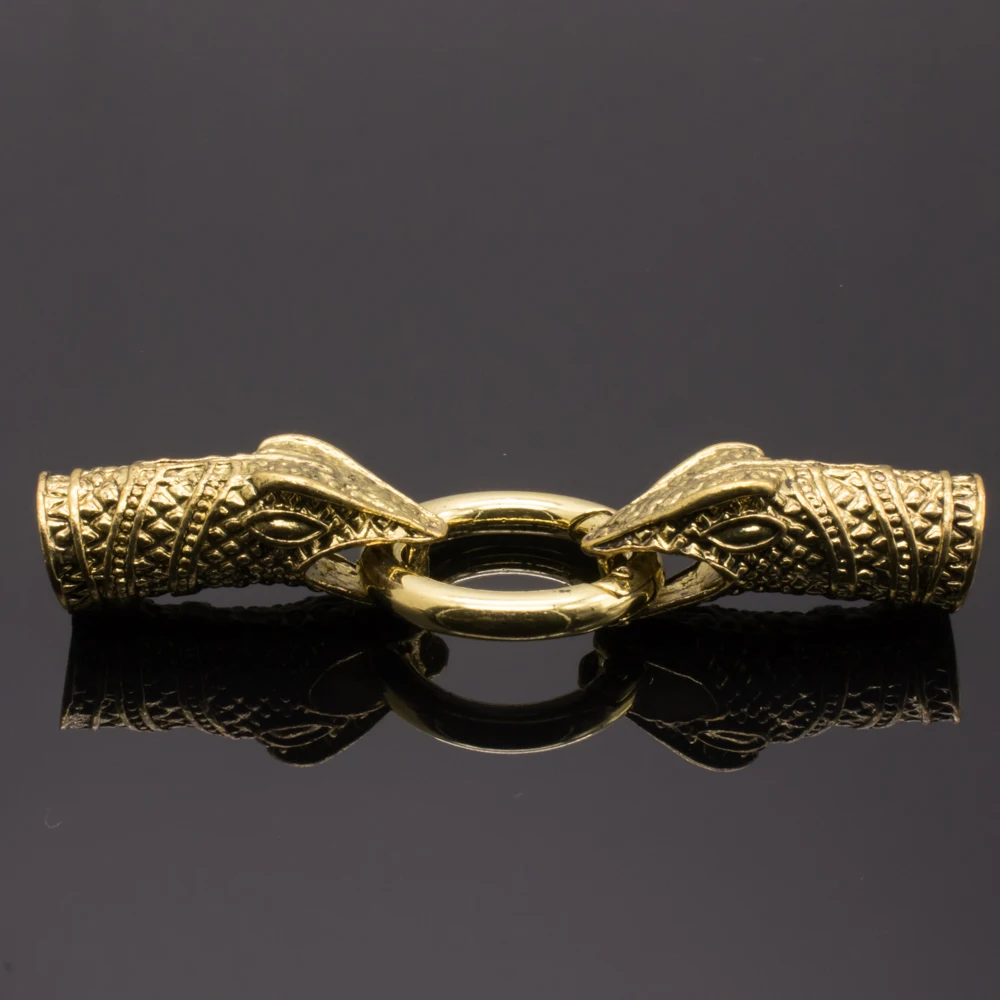 Retro snake head is used to close the connection of the bracelet accessory leather rope buckle bracelet lobster clasp