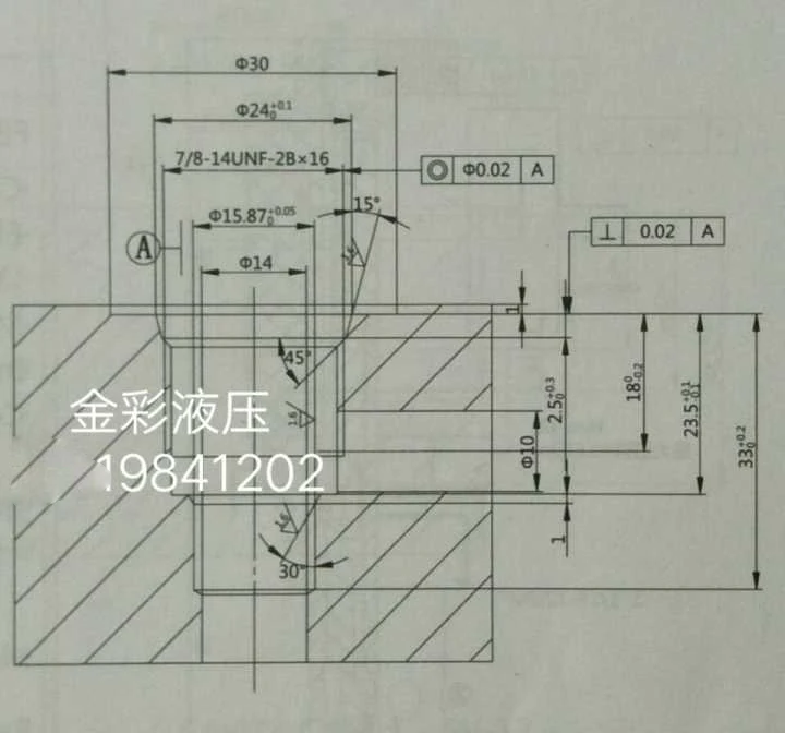 Hydraulic threaded cartridge direct-acting relief valve RV10-00 pressure regulating range 7-250bar