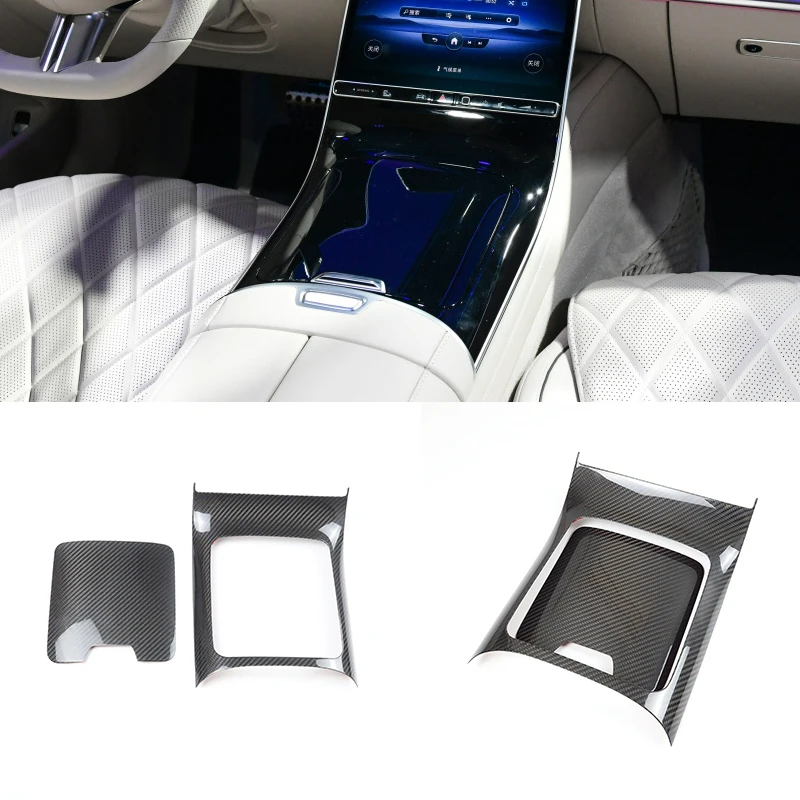 

Сухая внутренняя отделка центральной панели переключения передач из углеродного волокна для Mercedes Benz S Class W223 S400 S350 S450 S500 2022+