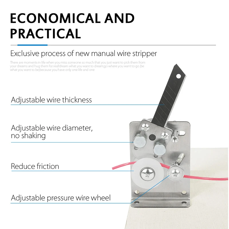 Manual Portable Wire Stripping Machine Scrap Cable Peeling Machines Hand Tool Small Manual Wire Stripper Recycle Tool