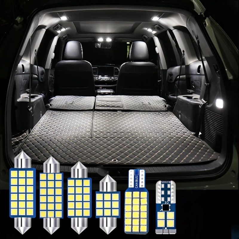 For Kia Sportage 2  2005 2006 2007 2008 2009 2010 11pcs Car LED Bulbs Interior Dome Lamp License Plate Trunk Light Accessories