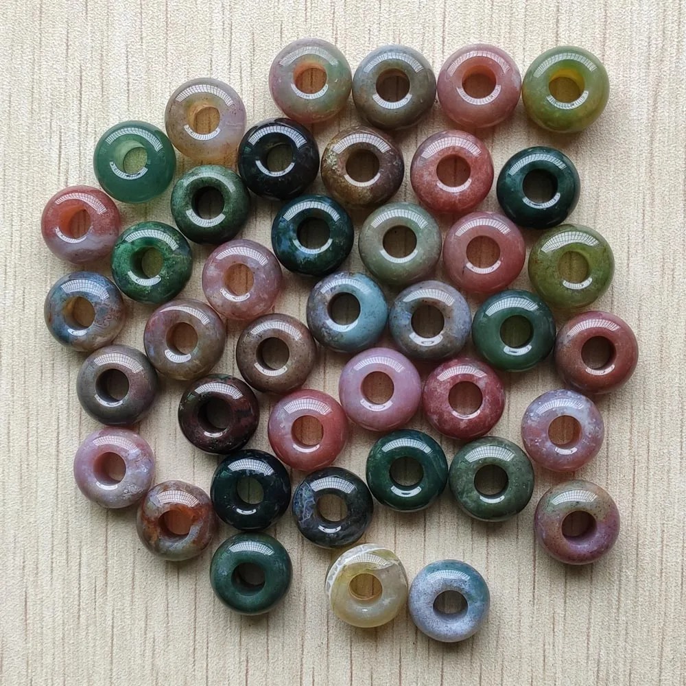 

Fashion good quality natural india onyx round shape big hole beads 8x14mm for jewelry marking 50pcs/lot wholesale free shipping