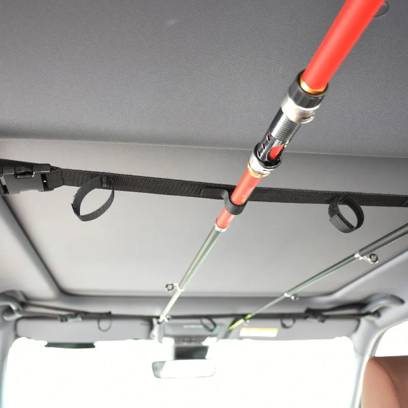 1pcs/2 pcs  Fishing Rod Car Bracket With Support Belt With Bracket System Fishing Car Interior Kidnapping Fishing Tools