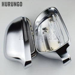 For Audi A4 B8 A6 C6 A5 8T Q3 A3 8P Matt Chrome Mirror Cover Rearview Side Mirror Cap S Line