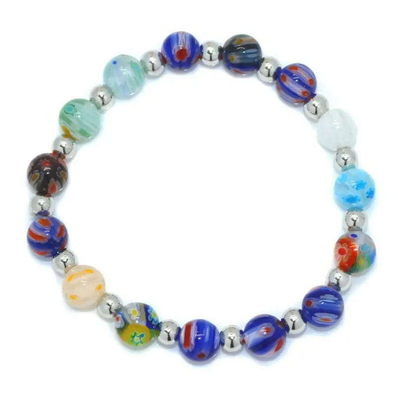 5PCS Sweet Girl Three-Dimensional Color Adjustable Glass Bracelet Sports Leisure Fashion Bracelet Wholesale