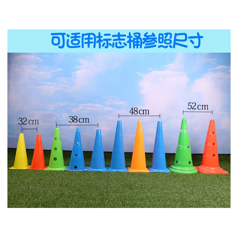 Conjunto de pano digital marcador cone atacado alta qualidade treinamento de futebol logotipo balde agilidade treinamento obstáculo balde